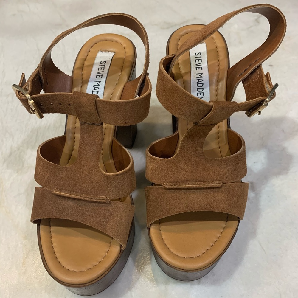 Steve Madden platform leather heels